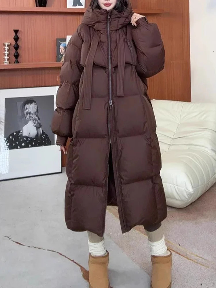 Aotvotee Winter Coat Womens Thick Warm Super Large Hoodie Casual Loose Jacket Korean Autumn Fashion Down Cotton Park 241007