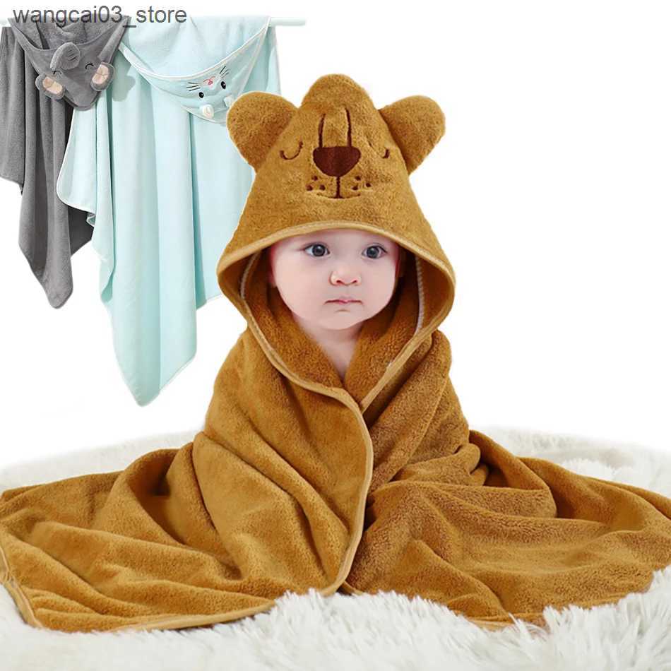 Blankets Swaddling Baby Cover Boy Girl Dino Animal Hooded Cold Blankets Baby Crib Kit Accessories Infant Kids Swaddling Bath Velvet Quick-Dry Towel L2