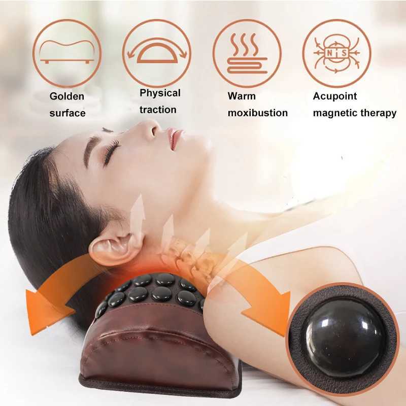 New Jade Electric Stone Massage Pillow with Heating Far Infrared Heating Massage Neck Lifting Used for Spinal Muscle Relaxation W240819