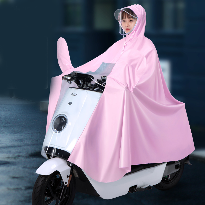Electric bike raincoat transparent face mask clear view, more comfortable riding