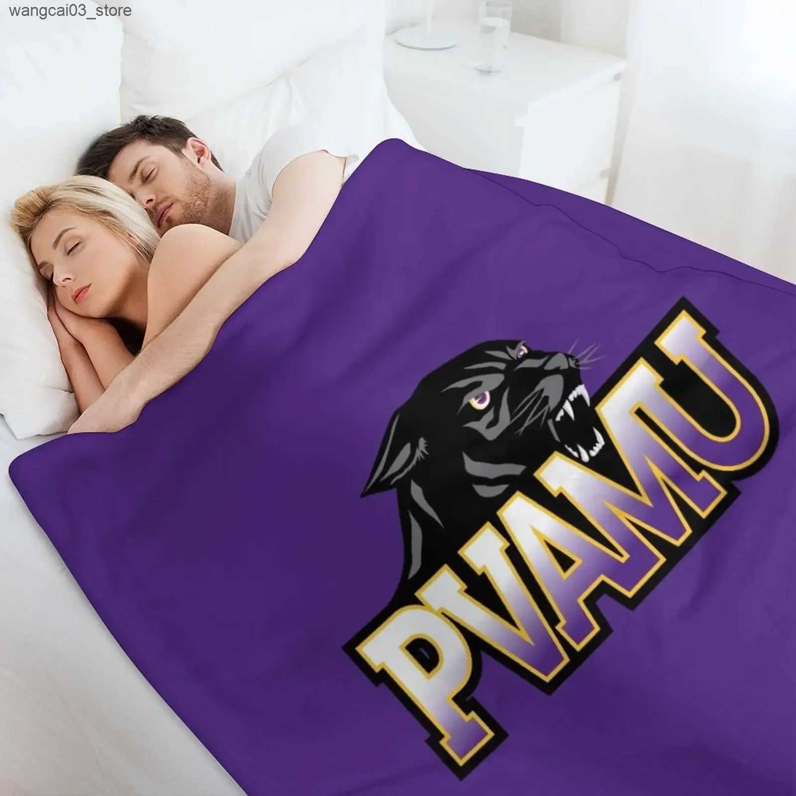 Blankets Swaddling Prairie View Panthers Throw Blanket Luxury Designer Stuffeds Blankets L240910