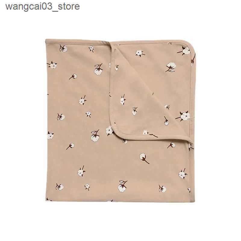 Blankets Swaddling Newbron Kid Baby Boys Girls Blanket Cute Sweet Cotton Floral Swaddling Soft New born Baby Stroller blanket L240910