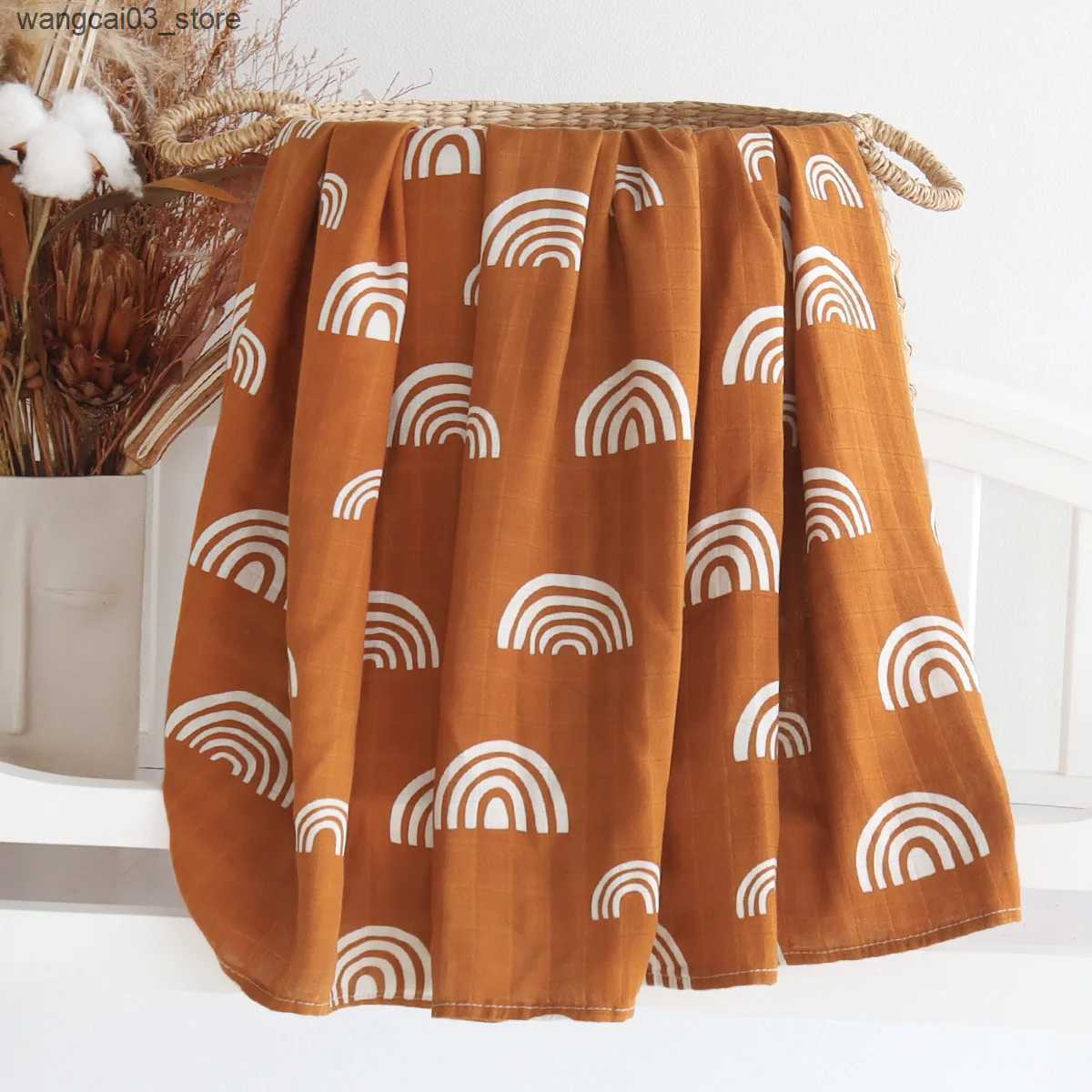 Blankets Swaddling Leopard Bamboo Cotton Muslin Swaddle Newborn Blanket Set Baby Blanket Infant Receiving Bedding Stroller Cover L240910