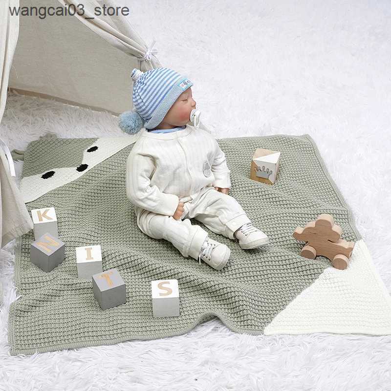Blankets Swaddling Newborn Baby Blanket Knitted Infant Girls Boys Bedding Quilt 75*75CM Toddler Stroller Swaddling Fashion Cute Fox Sleeping Covers L2