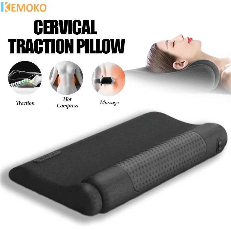 Electric neck massager for spinal traction protection thermal compression design soft cushion sleep pillow massager W240819