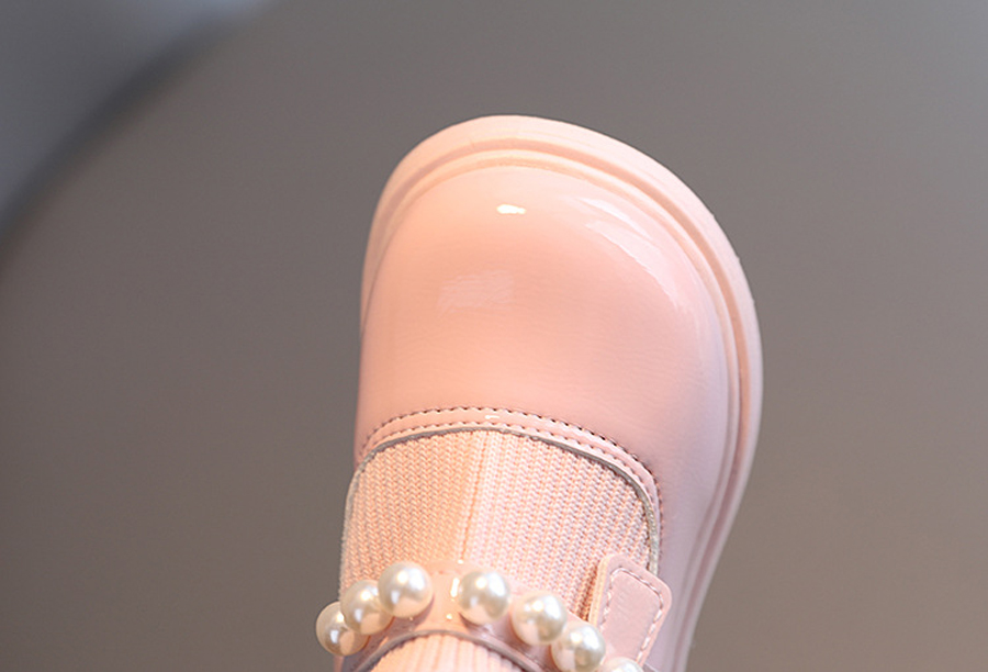 Baby Girls Princess Boots Sock Shoes Children Casual Toddlers Kids Autumn Winter Leather Shoes Happysteps with Pearls Beading Sizes 21-30