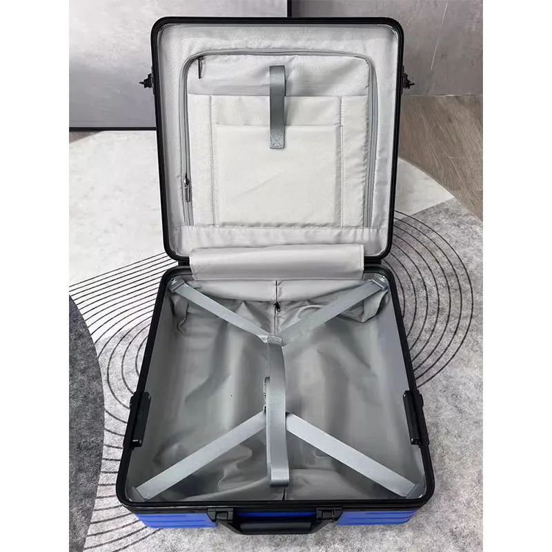 Aluminum frame 18 inch lage small wooden board suitcase computer company short distance mens and womens travel bags 241007 4