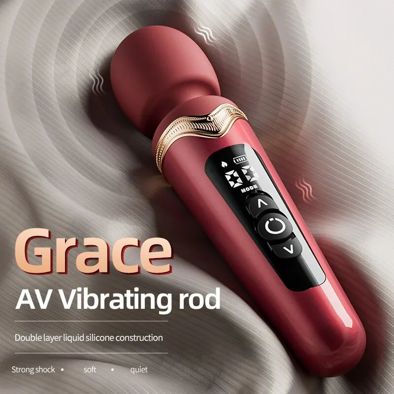 Powerful wand vibrator stimulates Gspot clitoral massager vaginal female sex toy 241009