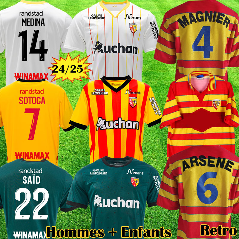 24 25 RC Lens maillot soccer jerseys 2024 2025 special PEREIRA DA COSTA SOTOCA SAID Football Shirts MENDY FULGINI kids 1997 1998 Retro 97 98 home MAGNIER ARSENE kits