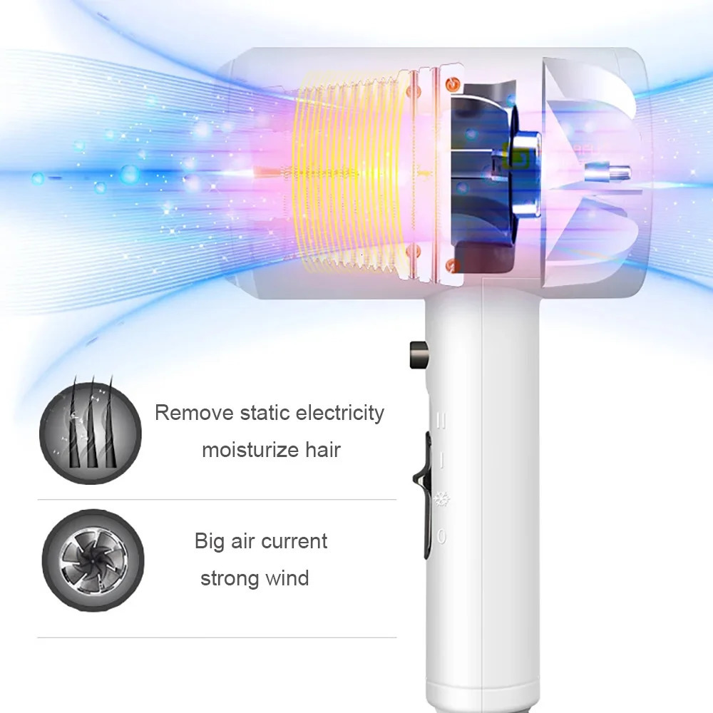 220V Wall Mounted Hair Dryer el Bathroom Hair Dryers Professional Constant Temperature Dryer with Holder Base Free Punching 241009