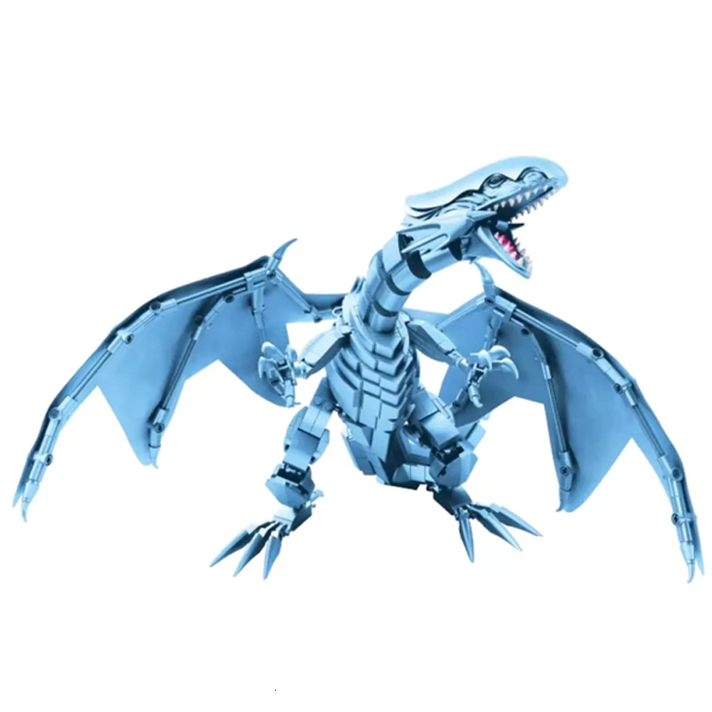 Movie Blue Eyes White Dragon Assembled Building Bloc Trendy Toy Model Desktop Ornaments Boys Holiday Children Birthday Gift
