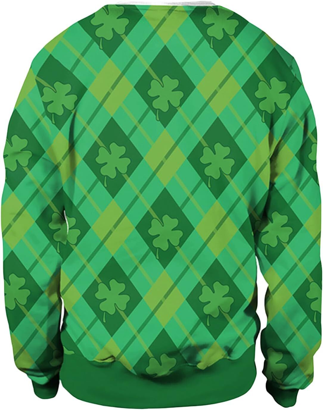 Long Sleeve Shirts for Men sweatshirt St Patricks Day Shirt For Men Loose Sweatshirt 3D Shamrock Print Long Sleeve Hoodie Top Funny Jumper Pullover