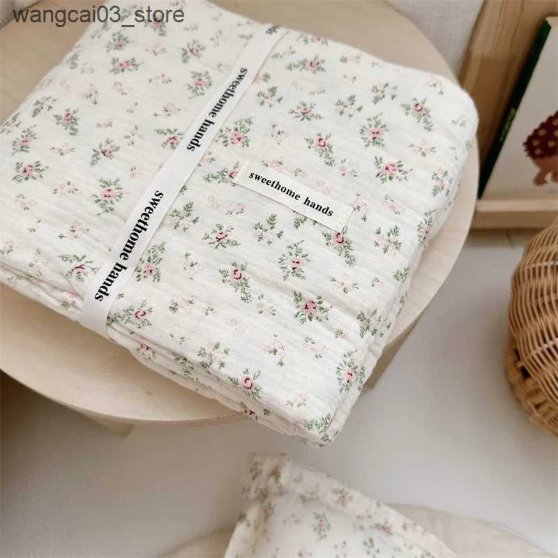 Blankets Swaddling Baby Blanket Newborn Muslin Swaddle Blankets Girls Cotton Soft Baby Receiving Blanket Infant Toddler Sleeping Cover Crib Quilts L24