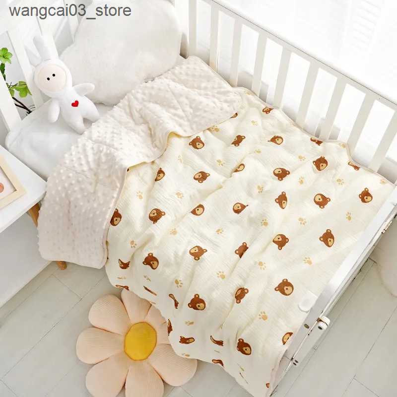 Blankets Swaddling Baby Blanket Warm Fleece Thermal Newborn Soft Stroller Sleep Cover Infant Bedding Swaddle Wrap Soft Washable Thick Blanket Quilt L2