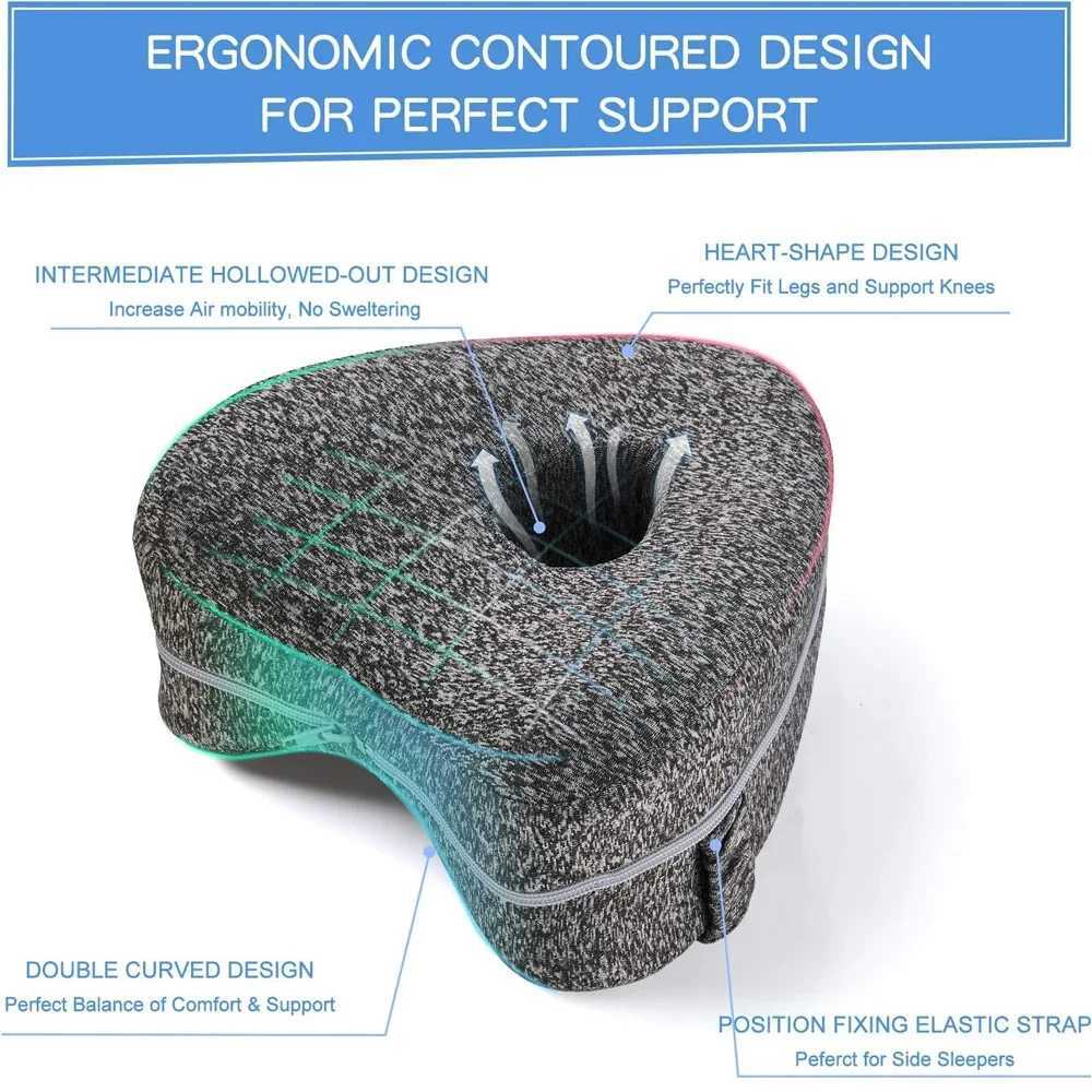 Orthodontic leg pillow memory foam ergonomic side sleeping knee pillow back pain leg pad sleep W240819