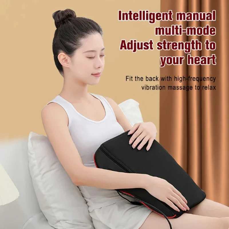 MTZION Massage Pillow Electric Finger Pressing Belt 20 Heating Massage Head 3D Pinching of Lumbar Spine Rolling Back Massage Relaxation W240819