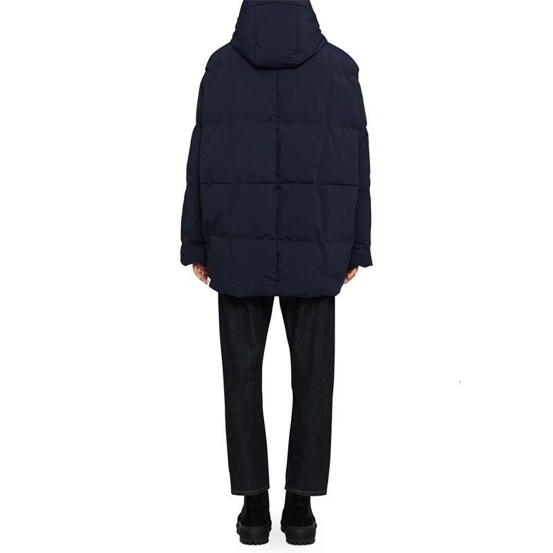 Winter womens thick warm white duck down hooded jacket Y2K high-quality fashionable casual comfortable short bread jacket 241009