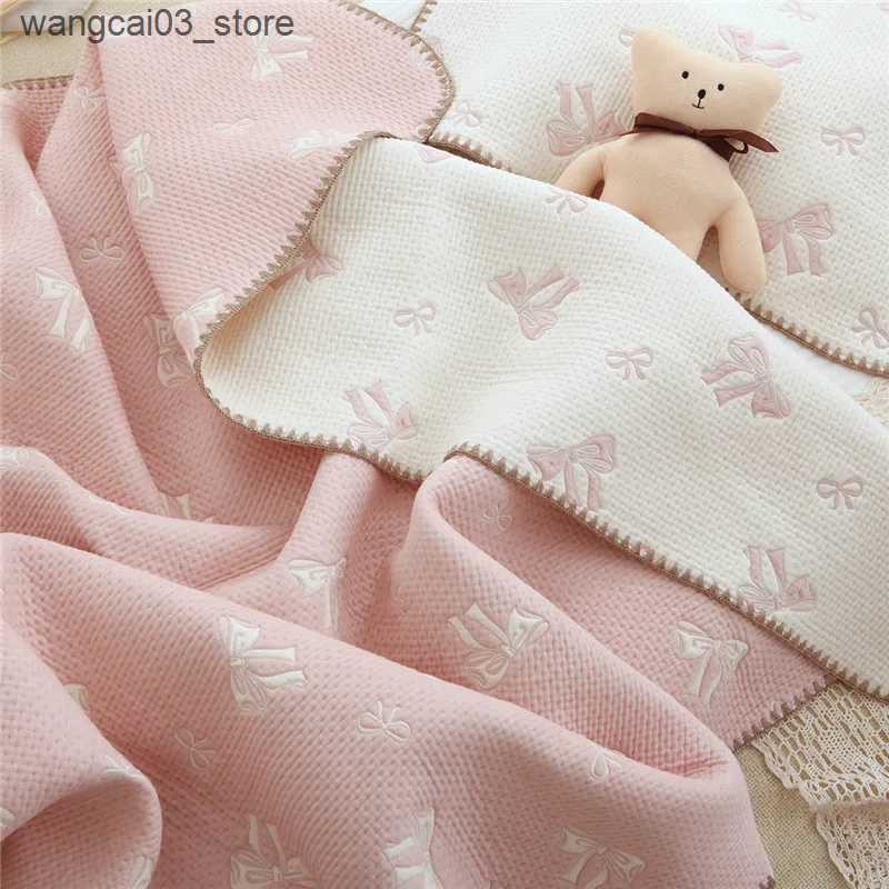 Blankets Swaddling Baby Blanket Newborn Organic Cotton Baby Swaddle Wrap Throw Blankets Cartoon Super Soft Infant Stroller Crib Receiving Blanket L240