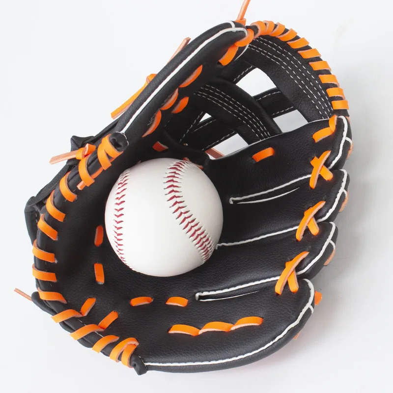 105125 inch leather baseball gloves outdoor sports pitcher soft ball practice equipment lefthanded adult training 241009