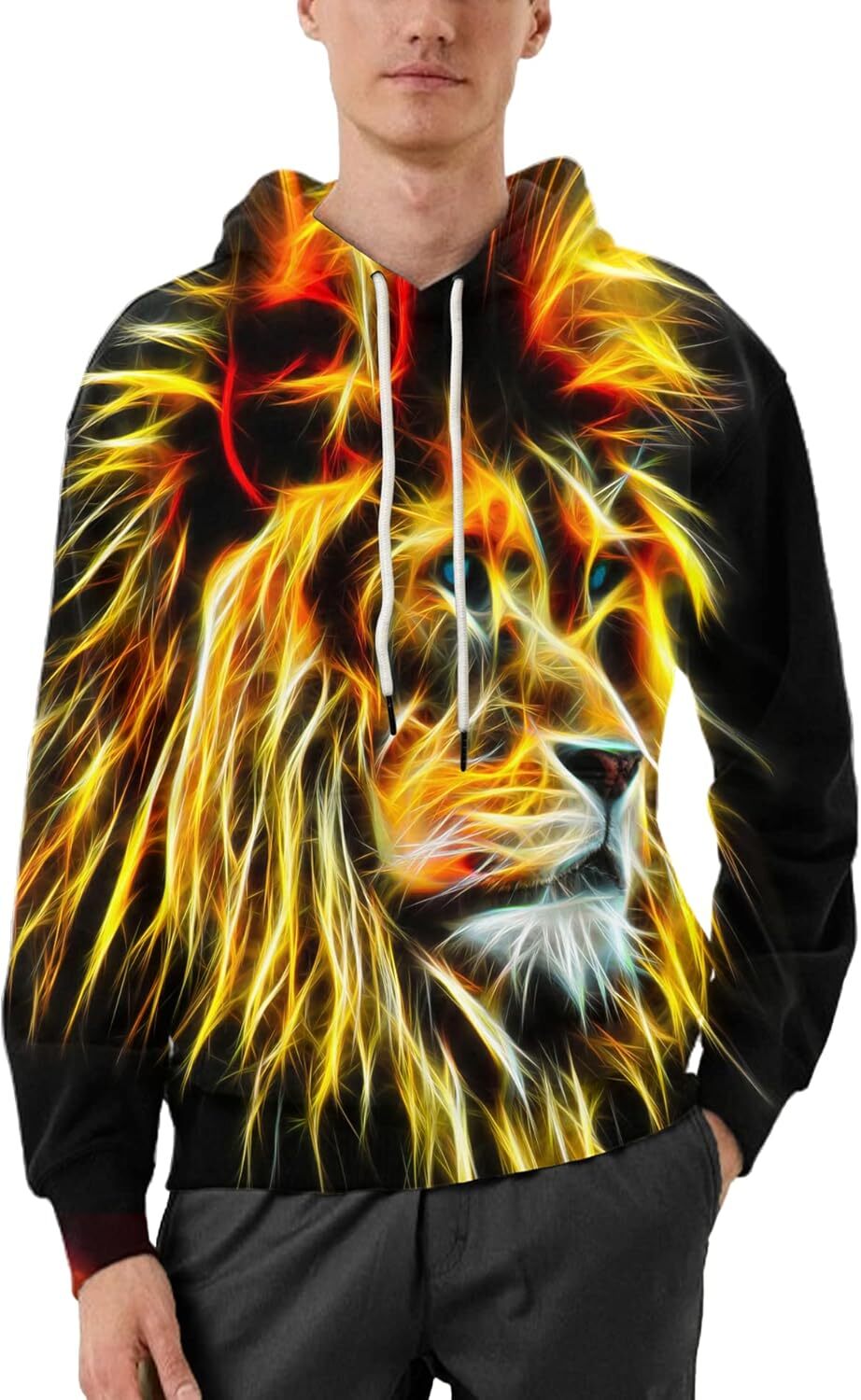 Hoodie for Mens Womens Unisex Realistic 3D Print Galaxy Pullover Hoodies with Big Pockets Graphic Hoodies sweatshirt trend