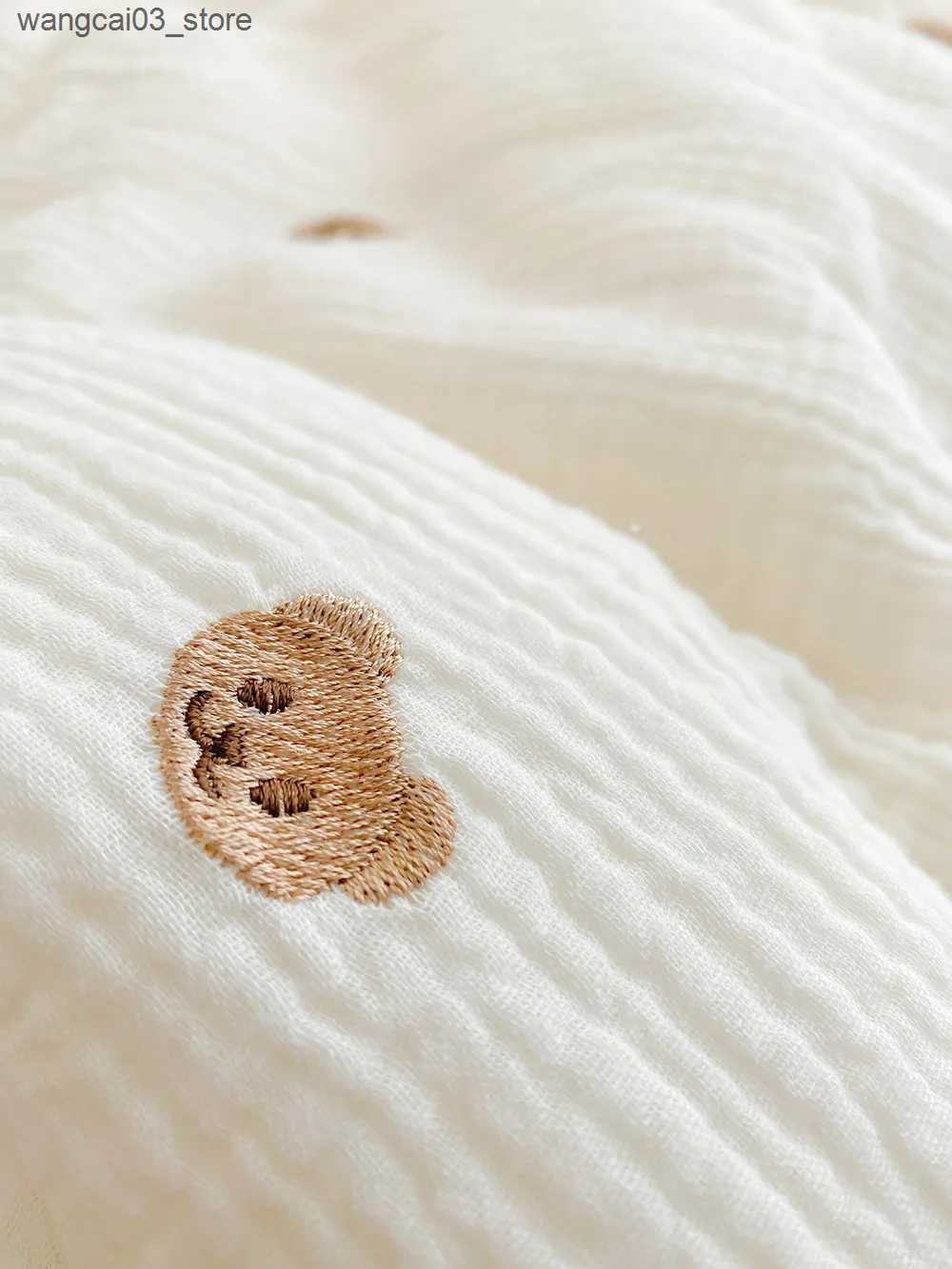 Blankets Swaddling Korean Baby Quilt Pure Cotton Mink Blanket Baby Four Seasons Warm Soft Wool Swaddle Wrapped Bedding 1.2x1.5M L240910