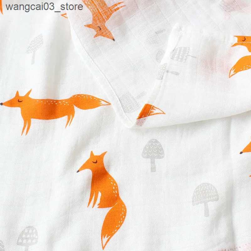 Blankets Swaddling Baby Blankets Newborn Super Soft Bath Swaddle Kids Muslin Organic Cotton Fabric Stuff Girl Boy Burp Cloth Towel Monthly Wrap L24091
