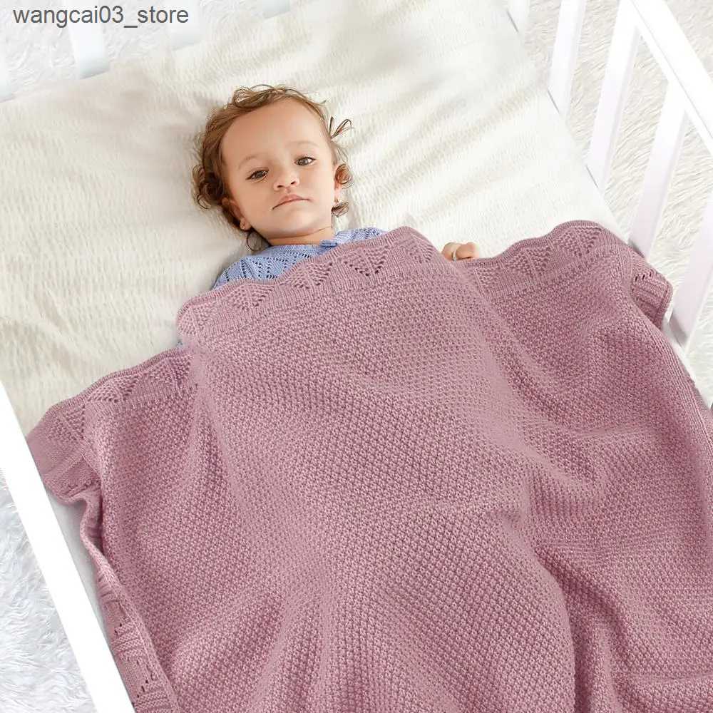 Blankets Swaddling Baby Blankets Knitted Newborn Soft Warm Swaddle Wrap Sleep Sacks 100*80cm Kids Bath Towels Children Outdoor Stroller Accessories L2