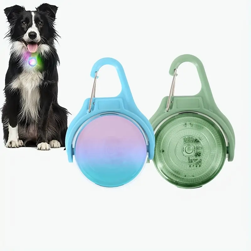 IPX8 Waterproof USB Rechargeable LED Light Tag Adjustable Dog Collar Tag Glowing Luminous Night Walking Pet Apparel Accessory
