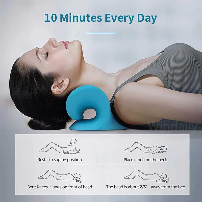 Neck shoulder relaxation device track equipment spinal corrector neck stretcher spinal massage W240819