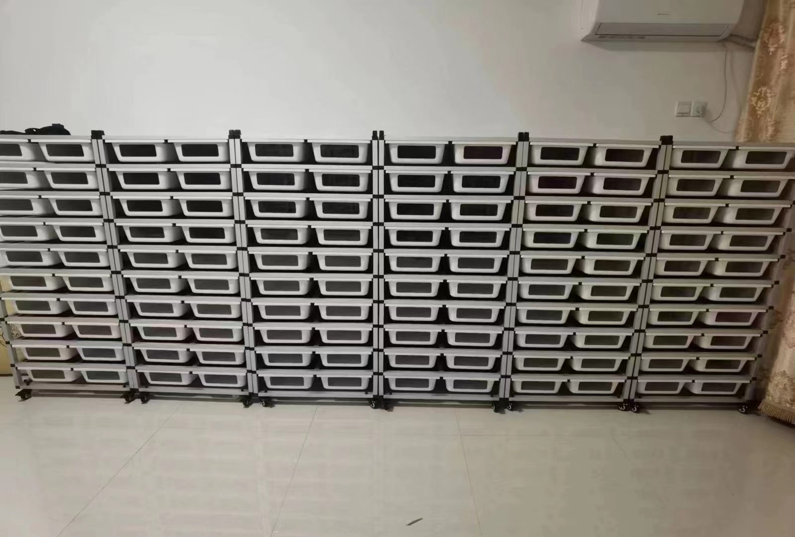 Pet Supplies Reptile Ball Python Tub Cage Display Racks System PVC Reptile Enclosure Snake Breeding Rack
