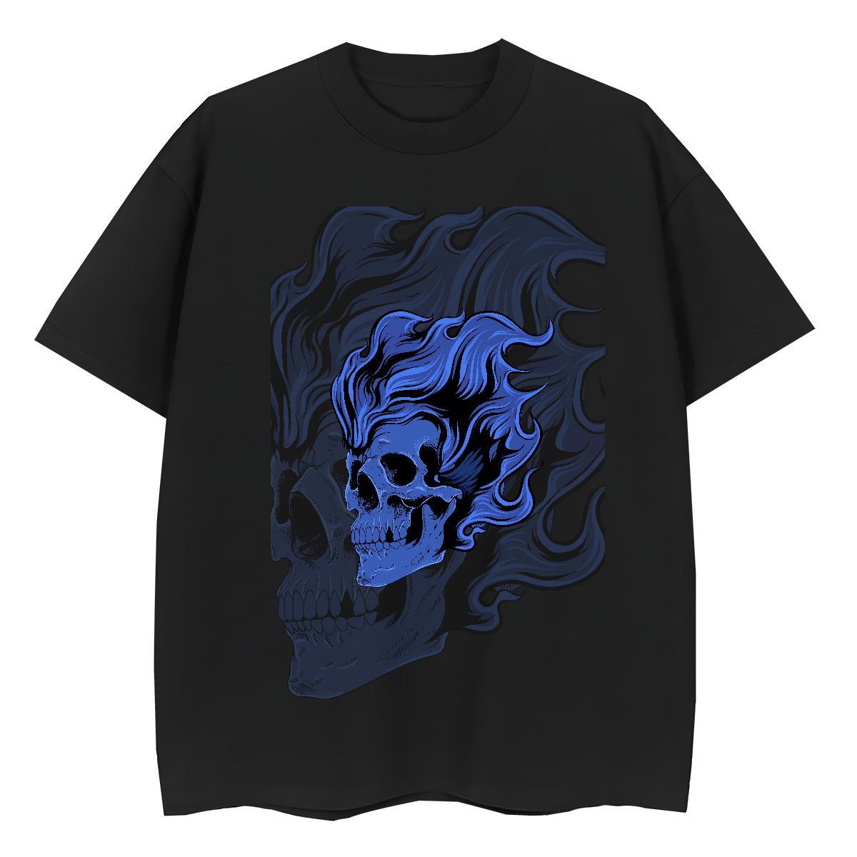DIY T Shirt For Woman 230g Pure Cotton Comfortable Street Wear skull Women Tshirts Wholesale Cartoon Anime Clothings