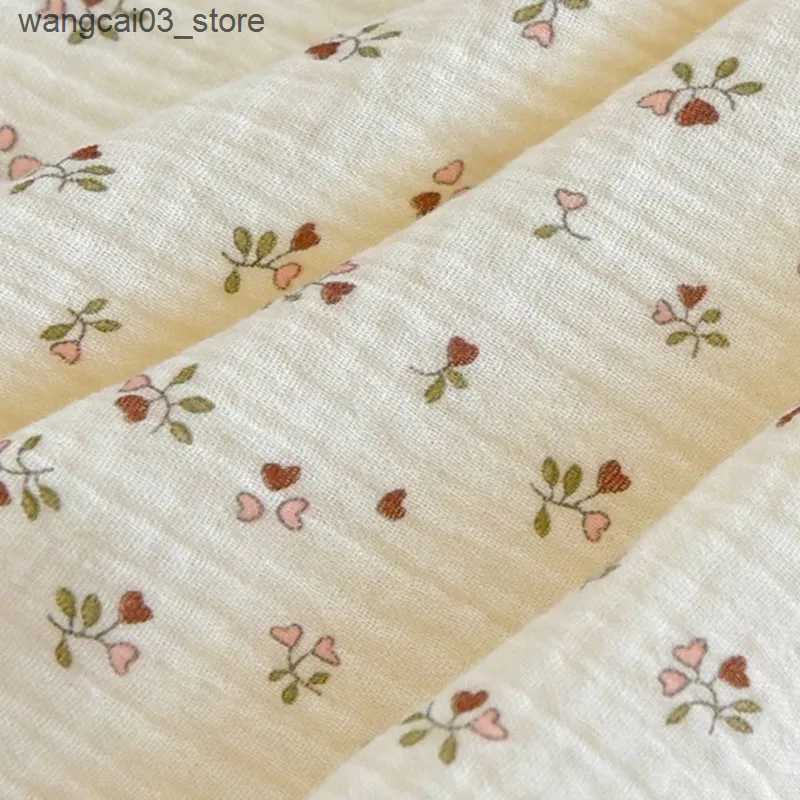 Blankets Swaddling Floral Print Cotton Baby Blanket Soft Double Layers Cotton Gauze Boy Girl Swaddle Blanket Wrap Newborn Bath Towel Stroller Cover L2