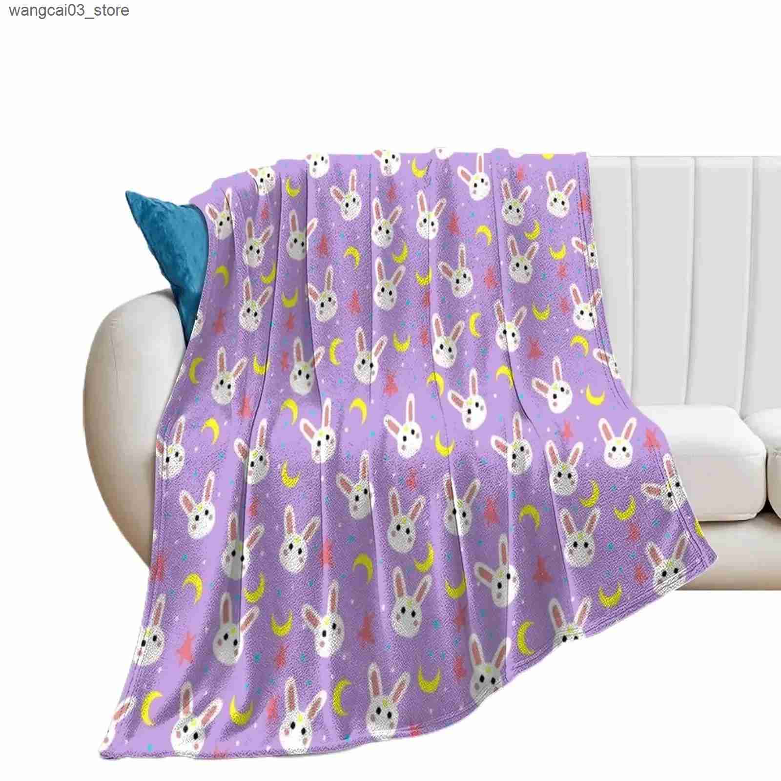 Blankets Swaddling Cute bunny Throw Blanket KidS Luxury Brand Custom Soft Beds Blankets L240910