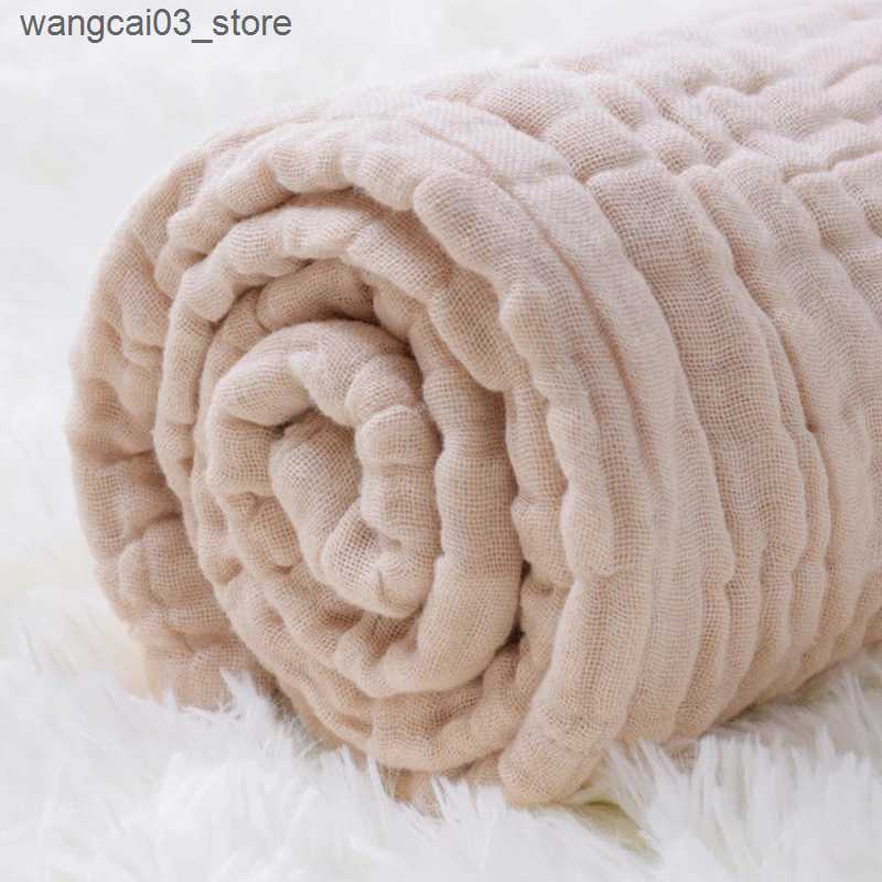 Blankets Swaddling Organic Cotton Blanket Newborn Baby Stuff Muslin Swaddle Wrap Bedding Receiving Blankets Soft 6 Layer Gauze Sleeping Bath Towel L24