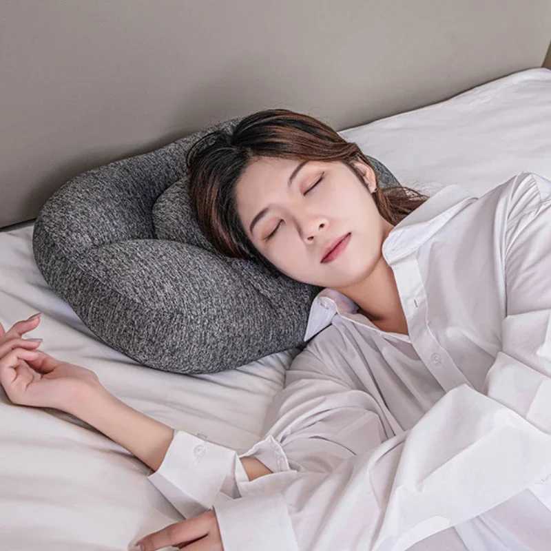 Omnidirectional sleep pillow sleep memory foam shape body massager neck massager head massage pad head massage W240819