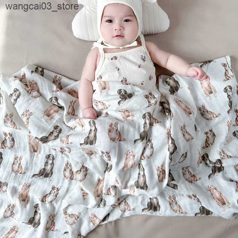 Blankets Swaddling Newborns Baby Blanket Super Soft Bamboo Cotton Muslin Baby Swaddle Wrap Infant Stroller Nursing Cover Bath Towel For Baby L240910