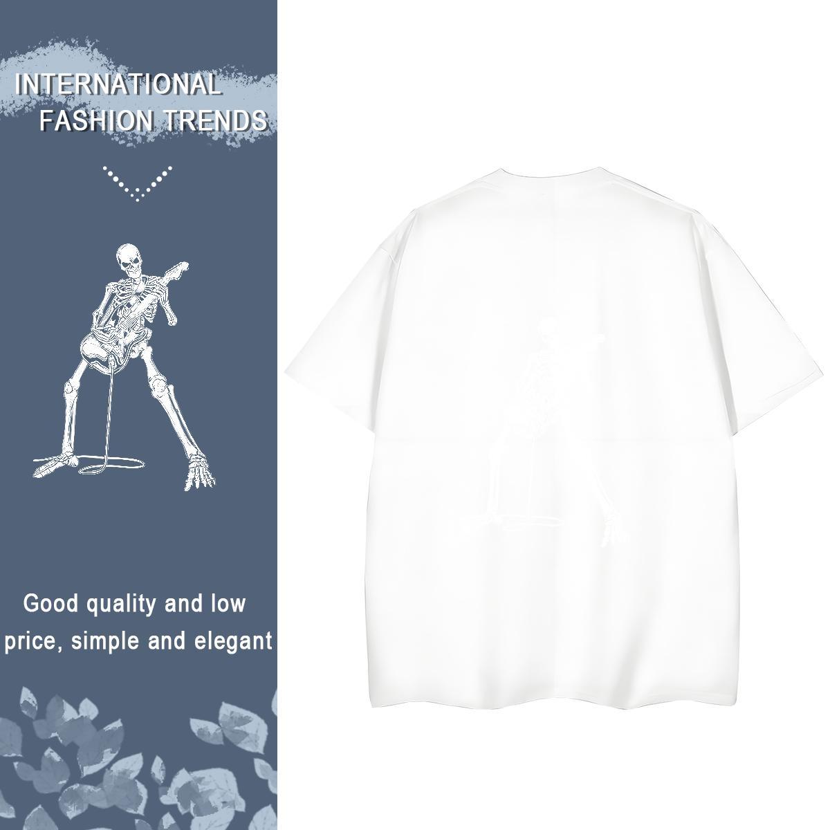 Stylist Woman T Shirts 100% Cotton 230g Breathable Short Sleeve High Street Hip Hop skull Womens Tshirts Popular Customized Tops Shirt