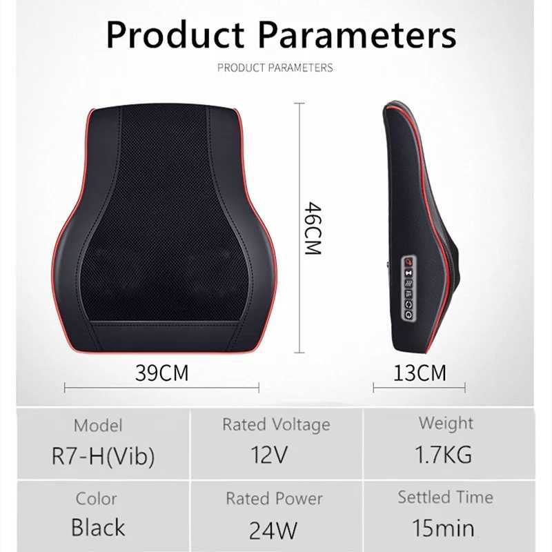 Jinkairui 3-in-1 Massage Pillow Large Size Household Car Dual Use Neck Back Shoulder Waist Body Massager Knee Vibration Relieves Fatigue W240819