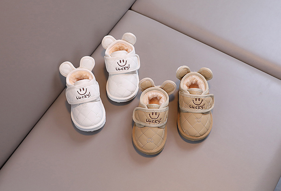 Baby Winter Warm Boots Non-slip Boy and Girl Snow Boots Velcro Cutefeet Children Rabbit Cartoon Shoes 1-6 Years Old Sizes 17-28