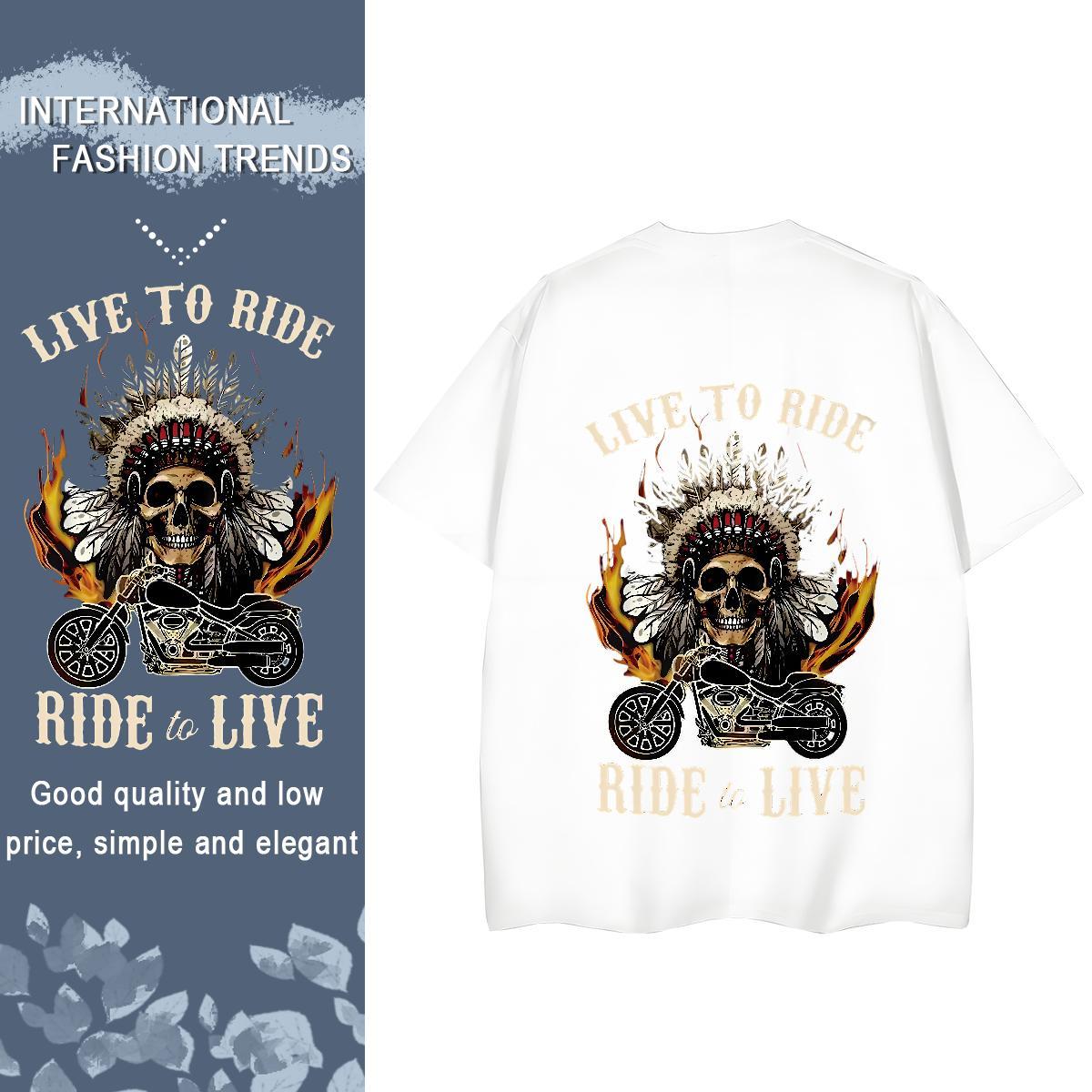 Classic T Shirt For Woman 100% Cotton 230g Short sleeve Soft Beach skull Women Tees Unisex Black Oversized Tshirts