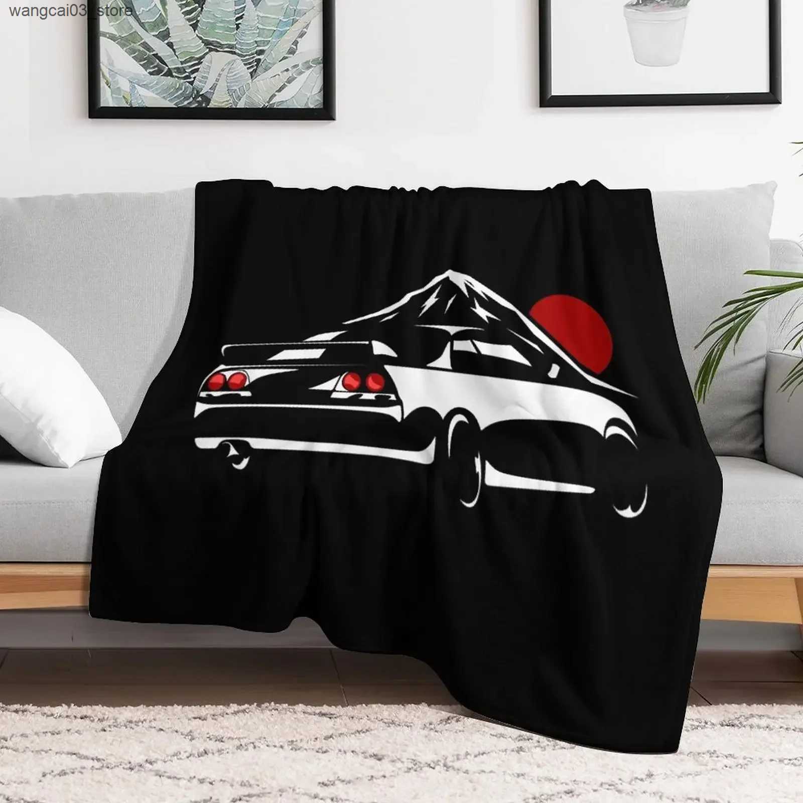 Blankets Swaddling JDM Touge R33 Design Throw Blanket for winter blankets ands Luxury St blankets and throws Blankets L240910