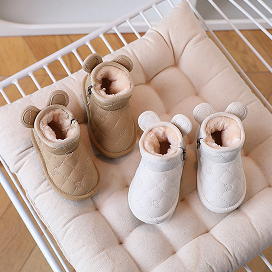 Baby Girls Boys Cute Rabbit Cartoon Snow Boots Children Thick Plush Winter Cotton Shoes Cutefeet Kids Outdoor Boots Waterproof Infant Casual Shoes Siz