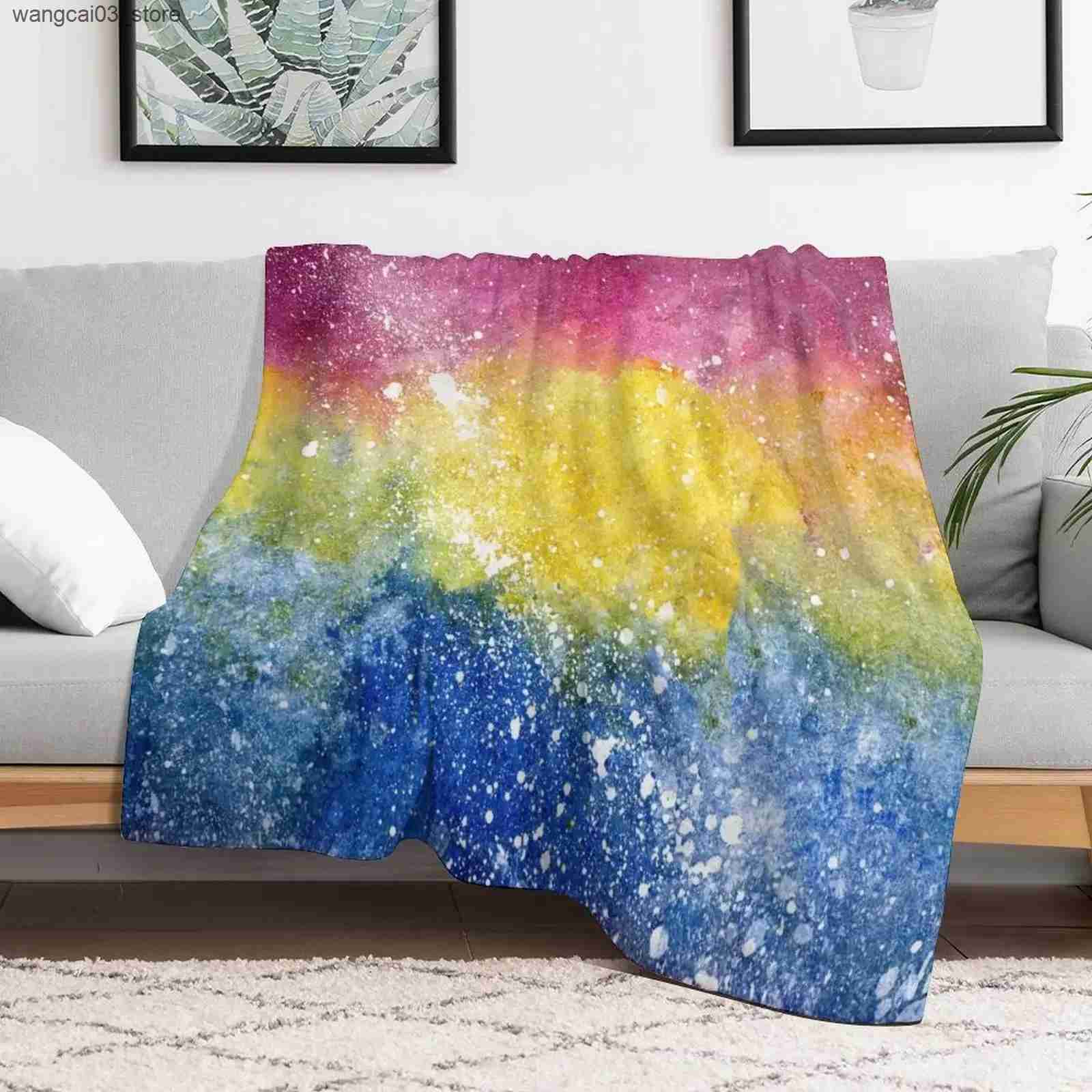 Blankets Swaddling PanPride Galaxy Throw Blanket Bed covers Designers heavy to sleep Blankets L240910