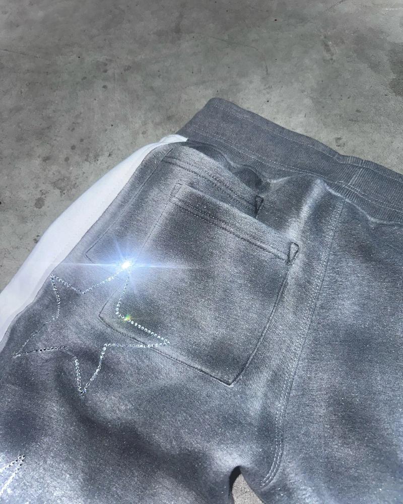 Men's Pants Y2K Baggy Men Harajuku Star Pattern High Quality Retro Casual Streetwear Sports Waist Wide Leg Trousers Women