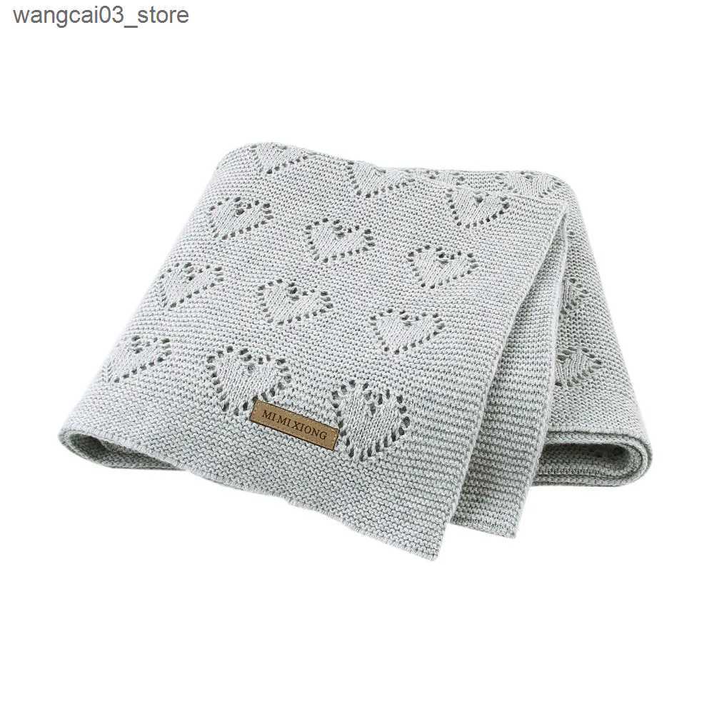 Blankets Swaddling Baby Blankets Knitted Newborn Bebes Stroller Bedding Quilts Cotton Toddler Kids Swaddling Wrap Infantil Unisex Blankets 100*80cm L2