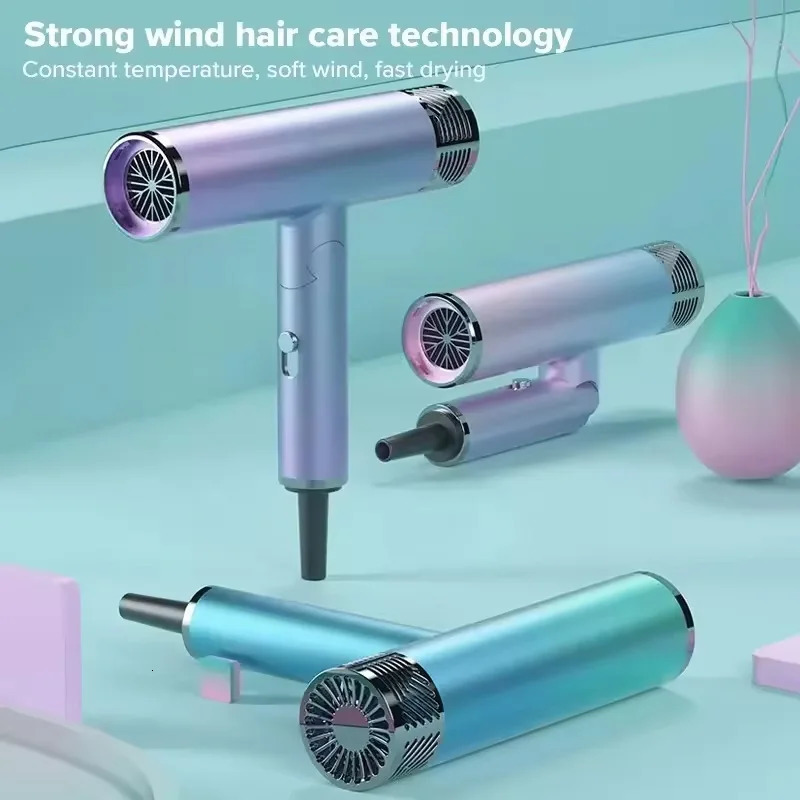 Portable high speed quick drying Mini Salon 2-in-1 hair dryer Foldable household ion intelligent temperature control hair dryer 241009