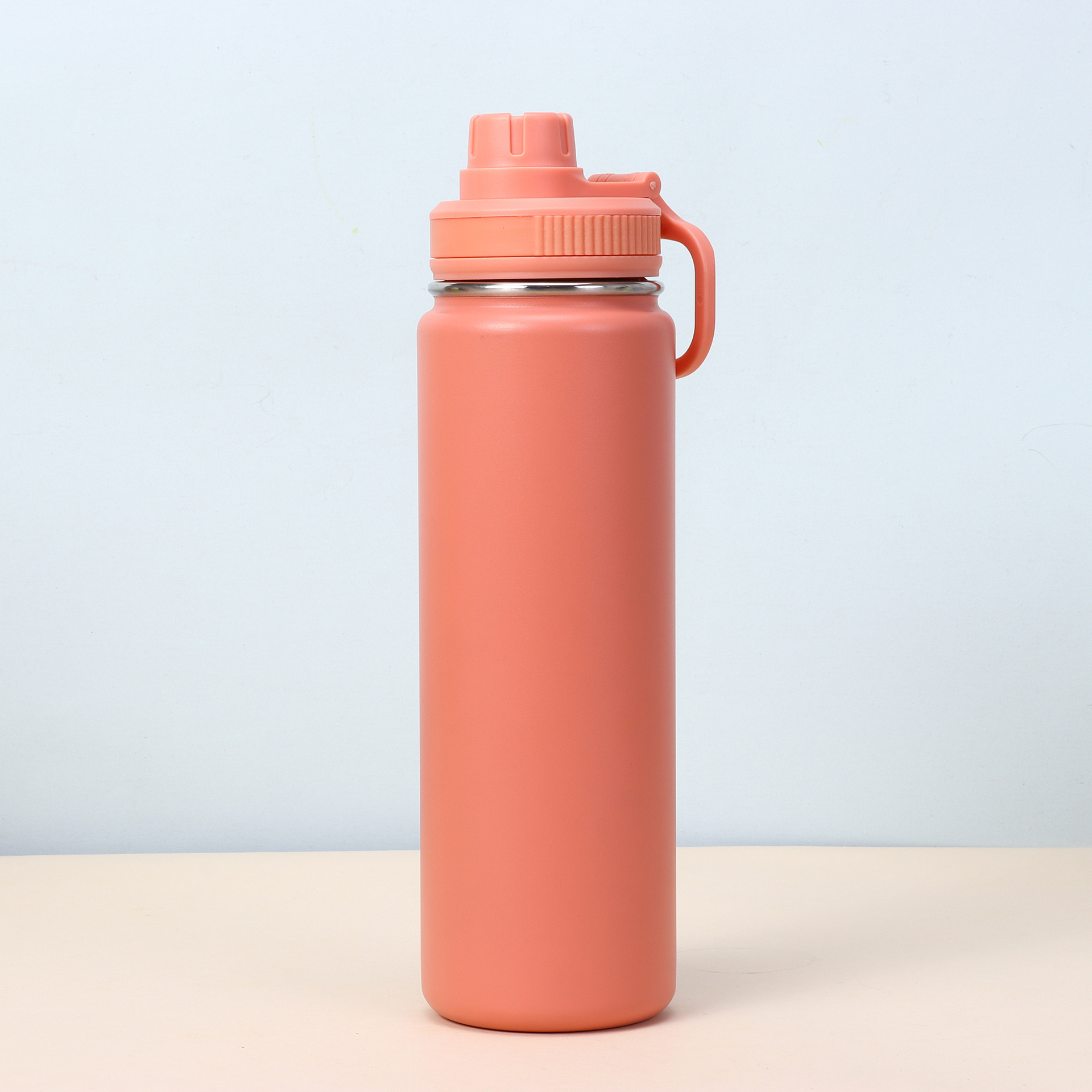 custom logo 24oz straight sports water bottle powder coated colored Stainless Steel vacuum insulated outdoor yoga climbing drinking tumblers portable 
