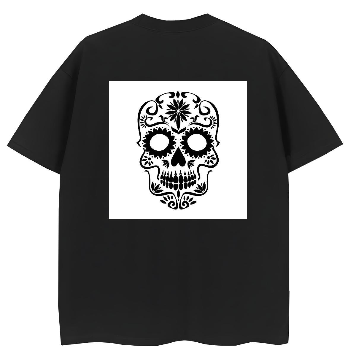 Fashion New T-Shirts for Women 230g Cotton O Neck Short Sleeves Sport skull Womens Tshirts Unisex Anime Tops Shirt