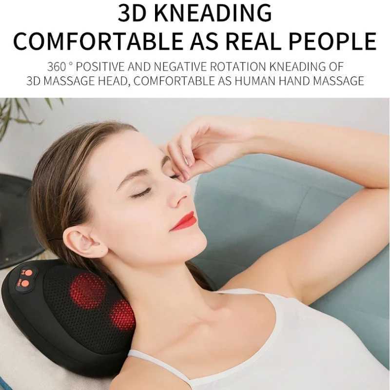Finger pressure neck massager neck massager neck massager heated car pillow back massager pain relief vibration head Cervical pillow W240819