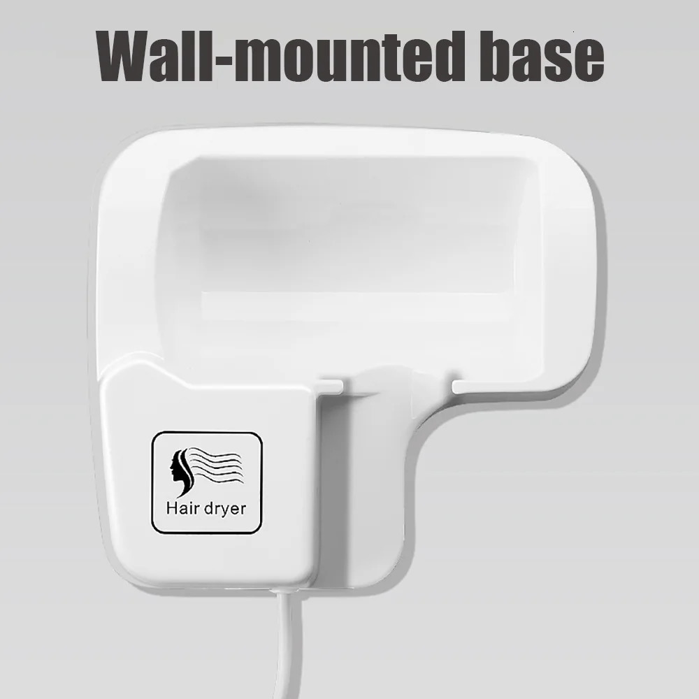 220V Wall Mounted Hair Dryer el Bathroom Hair Dryers Professional Constant Temperature Dryer with Holder Base Free Punching 241009